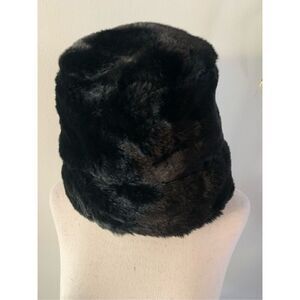 Nine West faux fur black hat